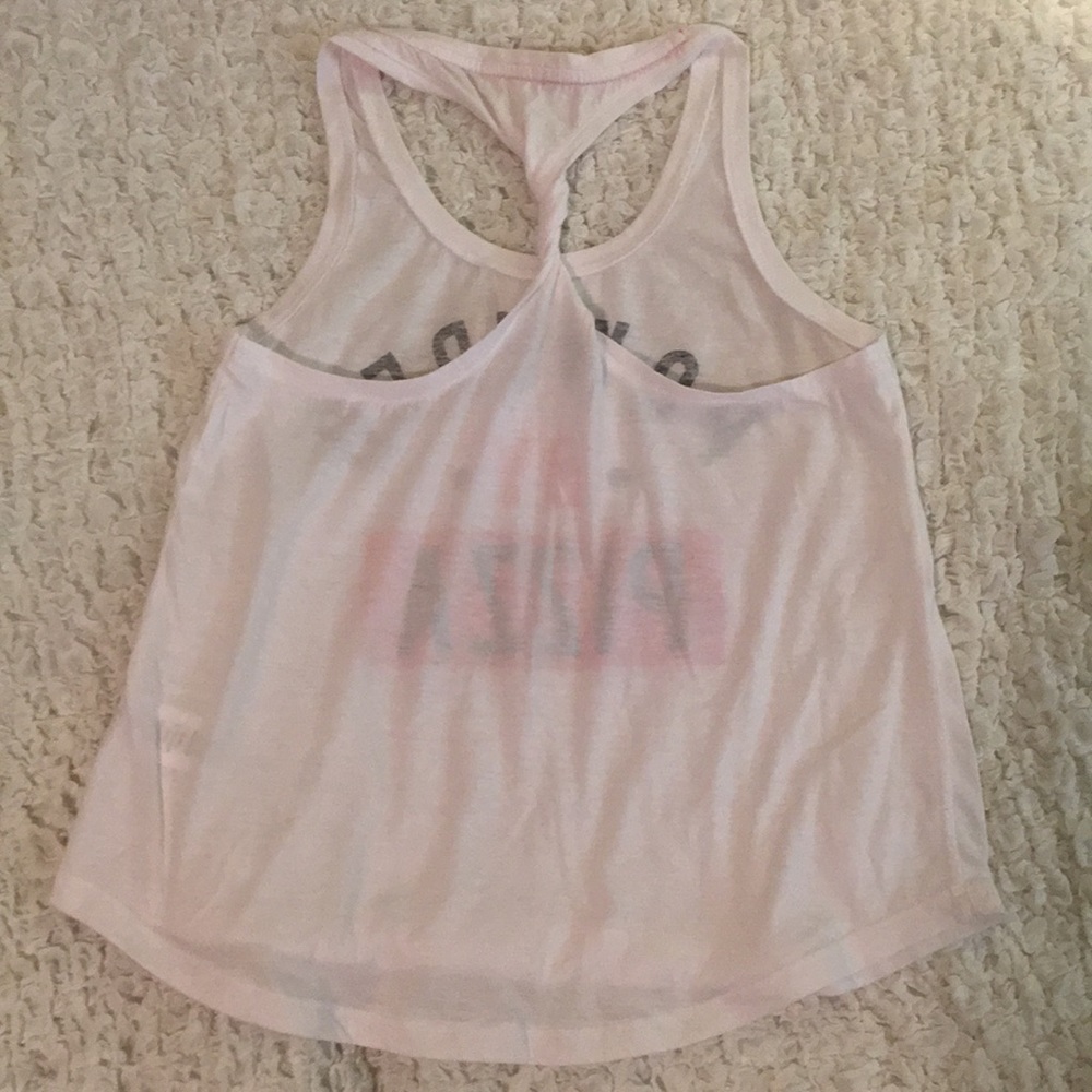 NWOT Powered By Pizza Workout Tank - Picture 4 of 5